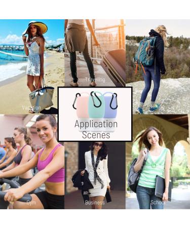 Veroyi Leak Proof Silicone Travel Bottles - Set of 3 Squeezable Travel Tubes with Keychain, Refillable Containers for Shampoo, Lotion, Soap - Buy Online on GoSupps.com