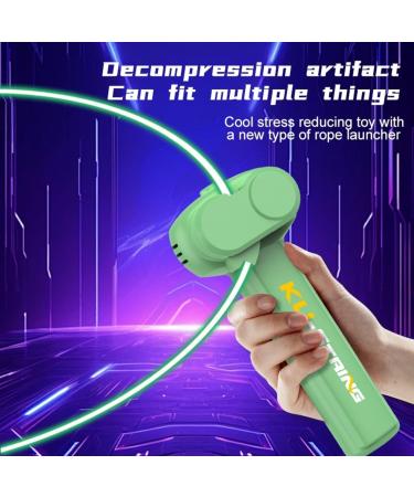 MIGEDY Revolutionary Blue String Rope Launcher Loop Fidget Toy - Defy Gravity and Boost Imagination for Kid and Adults with Colorful(Green) - Buy Online on GoSupps.com