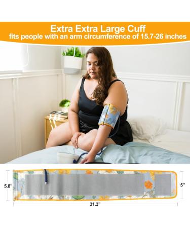 Universal Extra Large Blood Pressure Cuff for Adults & Elderly | Fits 15.75 -26 (40-66CM) with 6 Connectors - Automatic Replacement Cuff for Accurate Readings - Buy Online on GoSupps.com