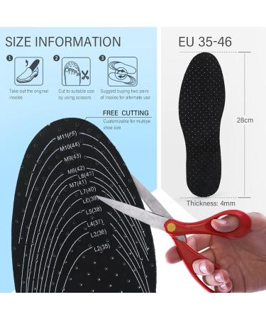 XINIFOOT 6 Pairs Anti-Odour Shoe Insoles with Activated Charcoal | Comfortable Double-Layer Latex Foam | Free-Cutting Replacement Insoles for Odor Control & Cushioning - Buy Online on GoSupps.com