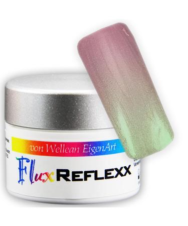 UV Gel Flux REFLEXX shimmer effect - peach/green/gold