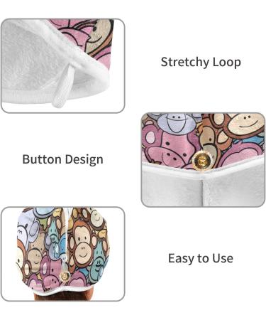 Small Monkey Hair Towel 2 Pack | Super Absorbent Quick Dry Hair Turbans for Women & Girls - Buy Online on GoSupps.com