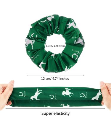 12-Piece Horse Silk Satin Scrunchies Ponytail Holders for Girls, Equestrian Party Favors - Buy Online on GoSupps.com