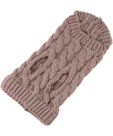 Buy Dog Roll Collar Knitting Sweater - Winter Warmer for Small Medium & Large Dogs | Cozy Khaki Knit Coat for Puppies & Cats - Size M - Buy Online on GoSupps.com