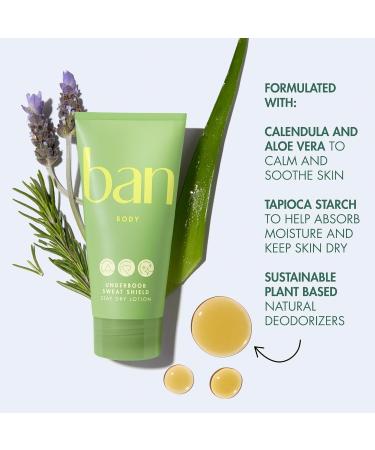 Ban Underboob Sweat Shield Stay Dry Lotion - Unscented 2.5 Oz | Effective Sweat Protection for All-Day Comfort | Shop Internationally - Buy Online on GoSupps.com