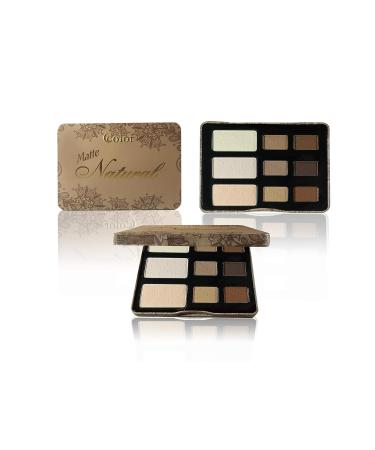 Ccolor Cosmetics Matte Natural 9-Color Eyeshadow Palette - Highly Pigmented Matte Finish Eye Shadow Makeup Kit for Long-Wearing, Easy-to-Blend Neutral Shades - Buy Online on GoSupps.com