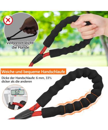 X XBen Dog Leash: Durable 3m-30m Tow Lines with Lockable Carabiner Ideal for Puppies & Dogs of All Sizes | Soft Hand Loop Red - Buy Online on GoSupps.com