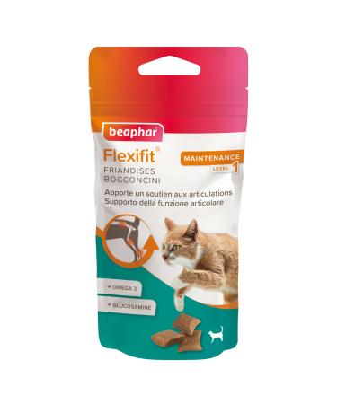 BEAPHAR Flexifit Joint Treats for Cats Contains vitamins glucosamine and essential fatty acids Provides joint support Highly palatable Level 1 150g