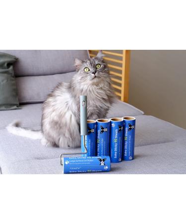 Extremely Sticky Lint Roller for Animal Hair Removal - 90 Sheets 16 cm Wide 1 Roll + 2 Refill Packs - Ideal for Pet Owners - Buy Online on GoSupps.com