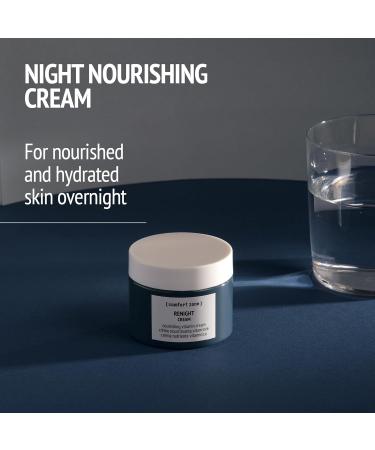 Comfort Zone Renight Cream - 60ml Box - Nourishing - Rich Texture - Organic Goji Berry - Tomato Extract - For Dehydrated and Stressed Skin - Suitable for Vegans - Natural Ingredients - Buy Online on GoSupps.com