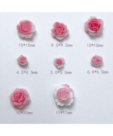 30pcs Pink Roses 3D Nail Art Charms Mix Pink Roses Nail Art Mini Cabochon Nail Art Decoration DIY Nail Charms Nail DIY Supplies - Buy Online on GoSupps.com