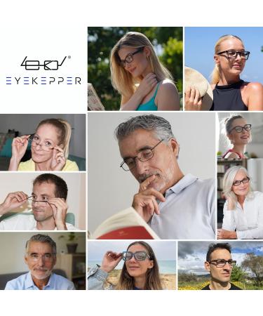 Buy Eyekeper Blue Light Filter Computer Glasses for Women & Men - Classic Black Readers +3.00 BB90 Lens - Spring Hinge Comfort - Buy Online on GoSupps.com