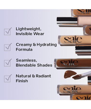 Saie Hydrabeam Concealer - Shade 2 (0.2 oz) | Light Coverage Brightening & Hydrating Creamy Under Eye Concealer - Buy Online on GoSupps.com