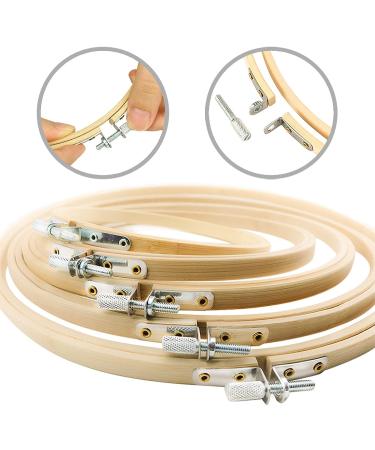 Similane Bamboo Embroidery Hoops - 5 to 10 inch Cross Stitch Hoop Rings (5 pcs) - Buy Online on GoSupps.com