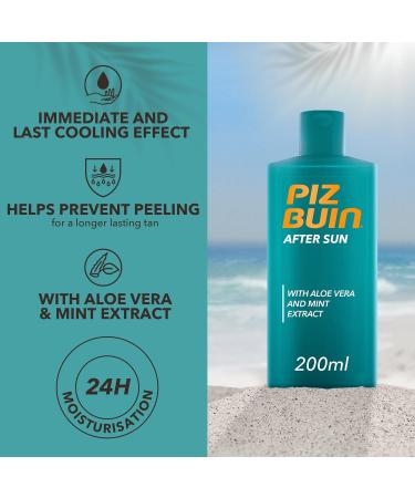 Piz Buin After Sun Lotion 200ml | Soothing & Cooling Moisturizer with Aloe Vera | International Shipping Available - Buy Online on GoSupps.com