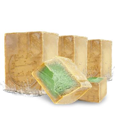  TENGRI Tengri Aleppo soap with 80% olive oil 20% hand hair soap - vegan - natural product - 3 x approx. 200 g - Buy Online on GoSupps.com