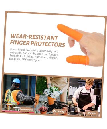 NOLITOY 100pcs Non-Slip Finger Cots - Wear-Resistant Anti-Skid Finger Protectors | Orange 6x1.5cm - Ideal for eCommerce Shipping Worldwide - Buy Online on GoSupps.com