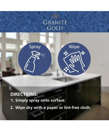 Granite Gold Quartz Cleaner Spray - 64 Fl Oz + 2 x 24 Fl Oz - Ideal for Caesarstone Cambria Silestone & All Quartz Surfaces | International Shipping - Buy Online on GoSupps.com