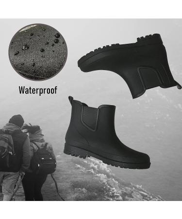 Men's Waterproof Ankle Rain Boots - Rubber Garden Shoes Size 10 - Buy Online on GoSupps.com