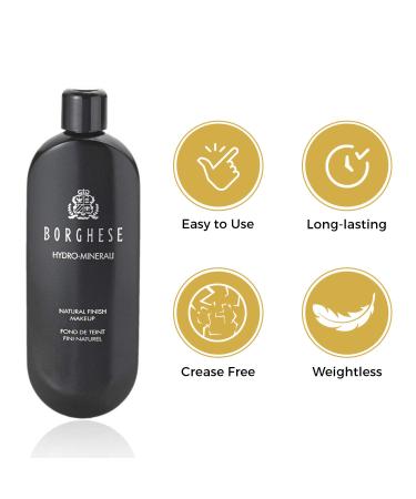 Borghese Hydro-Minerali Foundation Makeup - Biscotto & Principessa Beige | Natural Finish for Light to Medium Skin | Ideal for Normal to Oily Skin - Buy Online on GoSupps.com