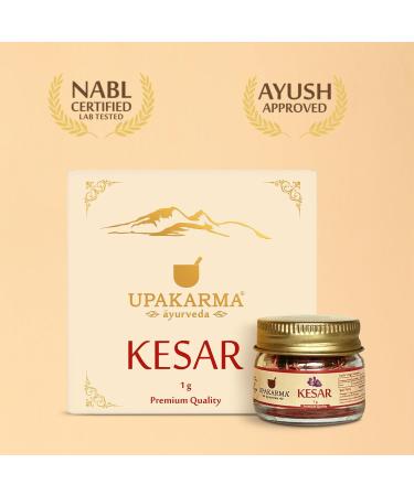 UPAKARMA Fils de k sar cachemire/safran purs naturels et de qualit sup rieure 1 gramme lot de 1 Kesar du Cachemire 1 g (Pack of 1) - Buy Online on GoSupps.com