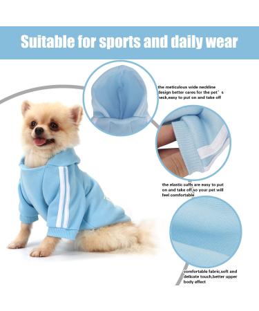 Buy QiCheng&LYS Dog Coat - Cute Cotton Warm Hoodies for Puppies & Cats (Blue Size S) | Cozy Pet Apparel - Buy Online on GoSupps.com