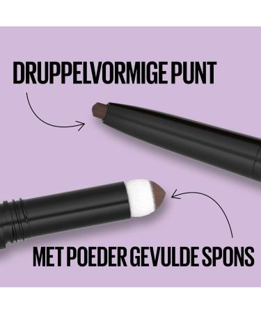 Maybelline New York Express Brow Satin Duo - Eyebrow Pencil & Powder No. 00 Light Blonde 1 Pack - Perfect for Precise & Natural Brows - Buy Online on GoSupps.com