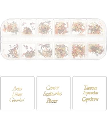 minkissy 5boxes Constellation Nail Charm Nails Designed Diy Word of Ladies Art for Decors As Decorations Twelve Constellations Shown Girls D Ornaments and Zodiac Charms Message - Buy Online on GoSupps.com