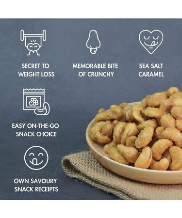 LAFOOCO Sea Salt Caramel Cashews 14.1 oz - Premium Roasted Cashews | Resealable Jar | Nutrient-Rich Protein Snack | Perfect Gift for Celebrations, Holidays, Birthdays - Buy Online on GoSupps.com