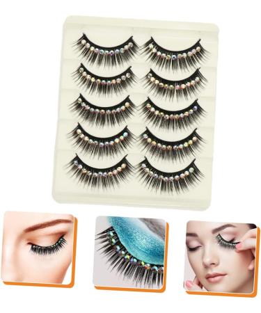 Beavorty 40 Pairs diamond false eyelashes manga lashes fake eyelashes natural lash extensions gems eyelash colored rhinestones natural fake eyelash chemical fiber hard stem make up striking - Buy Online on GoSupps.com
