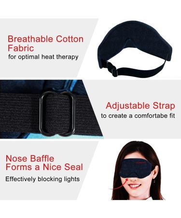SmilePowo Heated Sleep Eye Mask - USB Electric Heating Pad for Dry Eyes, Puffy Eyes, Dark Circles - 1 Count - Buy Online on GoSupps.com