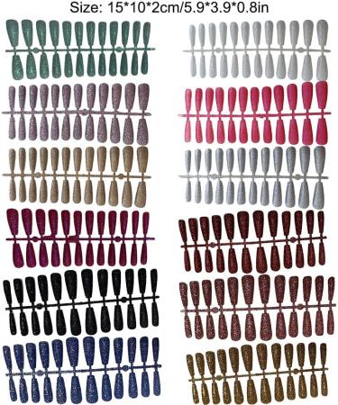 Dajidafu 24 Pieces False Nails Full Cover T-shaped Extra Long Press on Coffin Style Nail Tips DIY Supplies for Home Salon silver - Buy Online on GoSupps.com