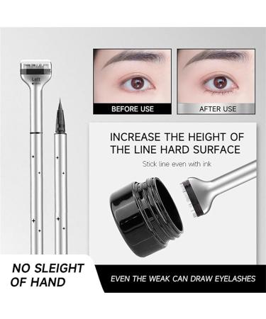 Lower Lash Stamp - Waterproof Eyelash Stamp Kit 2-in-1 Waterproof Sweatproof Eyeliner Quick Eye Makeup Tool Liquid Eye Liner Stamp Eyeliner Pencil for Bottom Lashes(Brown set) - Buy Online on GoSupps.com