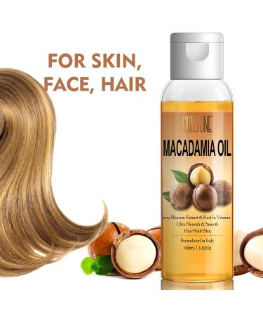 Macadamia Oil Hair Serum - Heat Protectant & Moisturizing Care for Dry Damaged Hair with Vitamins & Essential Oils - Buy Online on GoSupps.com