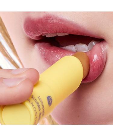 Lanolips Lemonaid Scrubba Balm - Exfoliating Lip Balm with Sugar Crystals & Lanolin for Dry Lips (3.3g / 0.116 oz) - Buy Online on GoSupps.com