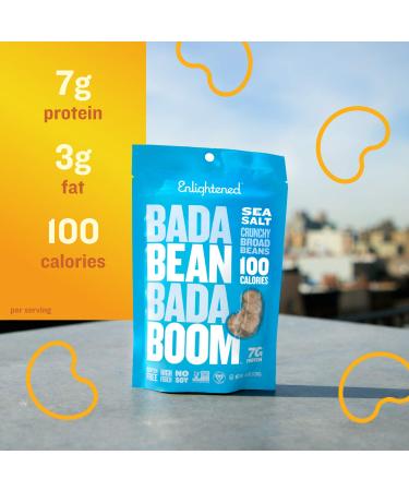 Bada Bean Bada Boom - Vegan Crunchy Roasted Broad Bean Snacks, Garlic & Onion, Gluten Free, 100 Calories, 4.5 oz (Pack of 12) - Buy Online on GoSupps.com