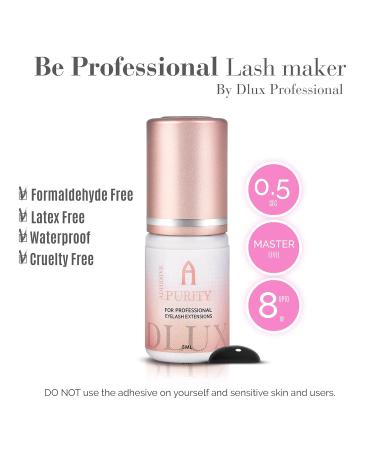Eyelash Extension Glue for Professionals | 8 Weeks Retention | 0.5 Sec Drying Time | Latex Free | PURITY ALPHA - Buy Online on GoSupps.com