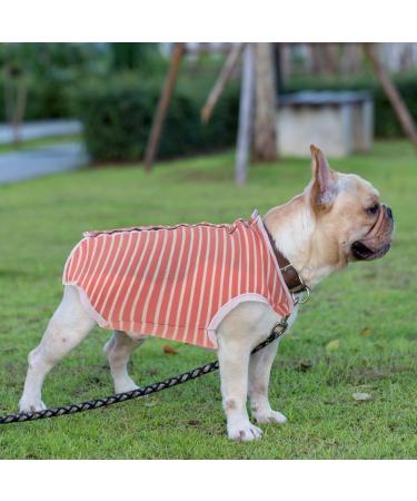 WLLHYF After Surgery Dog Recovery Onesie Comfortable Puppy Post Neuter Surgery Shirt Cone Alternative Wound Protective Body Suit Clothes for Large Small Dogs (Pink White Stripe) (Small) - Buy Online on GoSupps.com