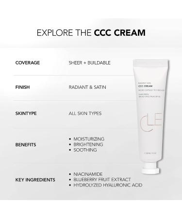 CLE Cosmetics CCC Cream Foundation SPF 50 (Medium Light) | BB and CC Cream Hybrid | Multi-Purpose Beauty Primer | 1 fl oz - Buy Online on GoSupps.com