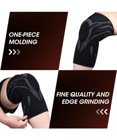Knee Brace for Arthritis Pain Relief | Patellar Stabilizing Compression Sleeve with Side Stabilizers - X-Large Black - Buy Online on GoSupps.com