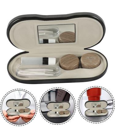 Tidtaleo 2-in-1 Travel Glasses Case & Contact Lens Holder - Stylish Portable Storage Box for Outdoor & Everyday Use (15.8x7.4cm) - Buy Online on GoSupps.com