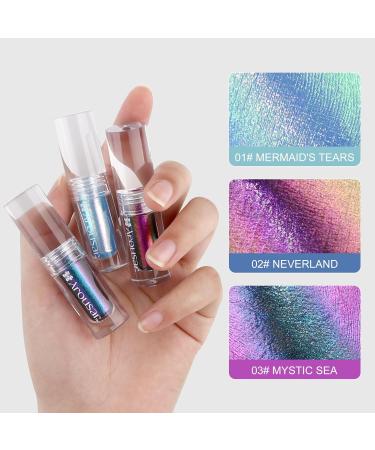 Arousar Metallic Liquid Eyeshadow Chameleon Eyeshadow Multi-Color Shifting Highly Pigmented and Shimmer Eye Makeup Long Lasting Cosmetics 02 NEVERLAND - Buy Online on GoSupps.com
