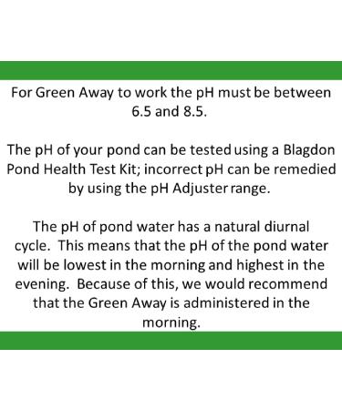 Blagdon Green Away Pond Water Treatment Clears Green Water and Suspended Algae Particles Natural Plant Friendly Safe for Fish 250 ml Treats 5 000 Litres of Water package may vary 250 ml Single - Buy Online on GoSupps.com