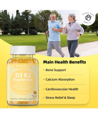 Tinies bers Magnesium Glycinate Gummies 500mg D3 K2 Magnesium for Adults and Kids Sugar Free - Buy Online on GoSupps.com