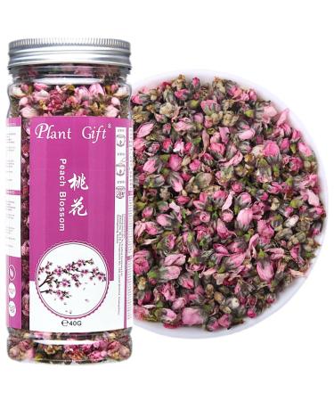 Plant Gift Dried Peach Blossom 40g/1.41oz Peach Flower Organic Dried Peaches Flower for Tea Herbal Floral DIY Craft