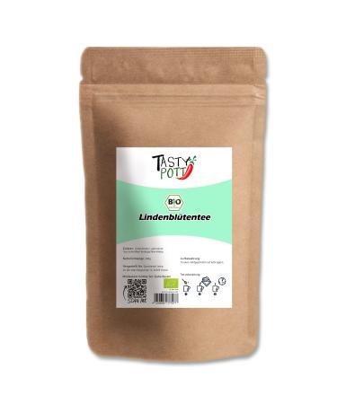 TASTY POTT Tasty Pott Organic Linden Blossom Tea | Tea | Flowering Tea | Linden Flowers | Herbal Tea | Vegan Nutrition | Flavorful Flower Tea | In a 200g Bag