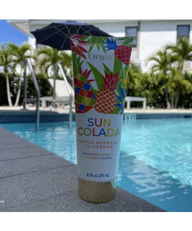 Onyx Suncolada Triple Bronzing Pineapple Tanning Lotion - Tan Enhancer for Outdoor & Indoor Tanning - Buy Online on GoSupps.com