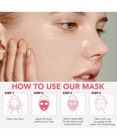 Collagen Face Mask | 34gx4ea Hydrogel Facial Mask for Elasticity & Radiant Skin - Buy Online on GoSupps.com