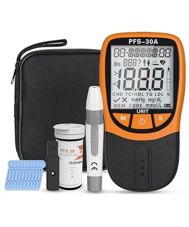 Lipid Test Kit Cholesterol Test Kit Cholesterol Tester Meter Kit at Home All in One 10ea x Profile Cholesterol Test Strips Included