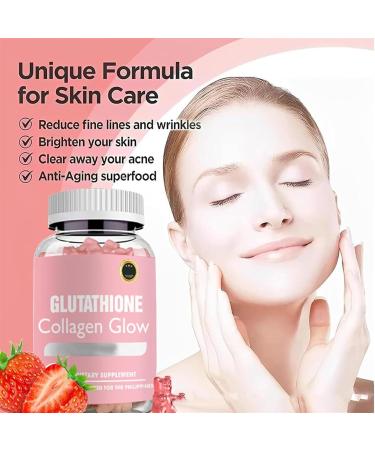 Glutathione Collagen Glow Gummies Glutathione Collagen Glow Gummies Glutathione Collagen Gummies for Women Korean Collagen Gummies (3pcs) - Buy Online on GoSupps.com